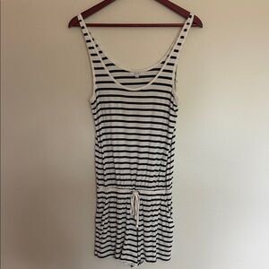 Z Supply Black and White Striped Romper